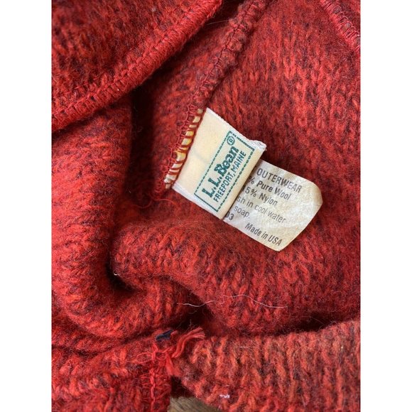 LL Bean Vintage Wool Guide Hat Early Label USA Cap Orange News Boy - Picture 8 of 8